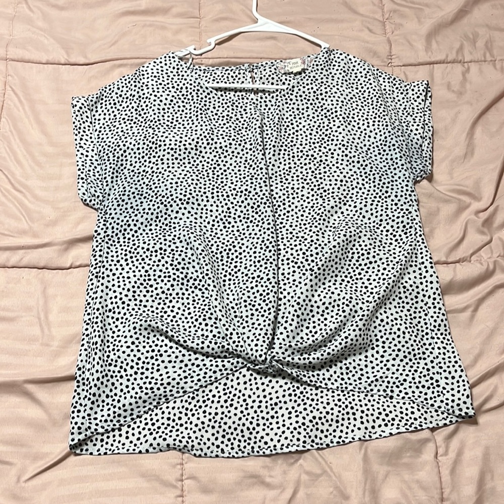 spotted blouse